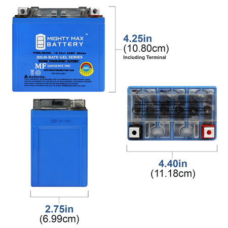 Mighty Max Battery YTX5L-BS GEL Battery for GT X5L-BS 32X5B 5LBS ATV YTX5L-BSGEL98